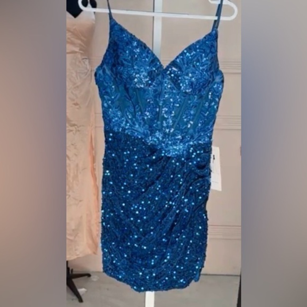 Formal Sequin Mini Dress, NWT, Size 6
